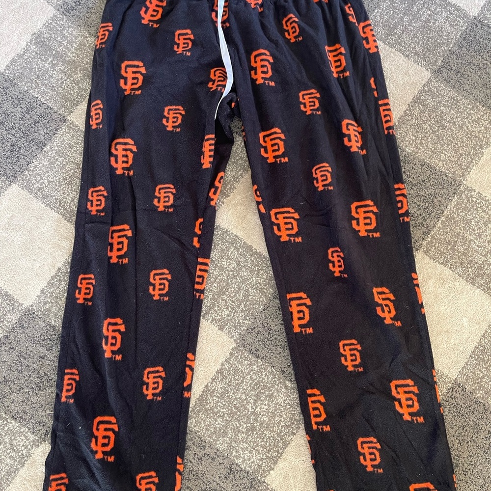 San Francisco Giants Black & Orange fleece pajama pants M